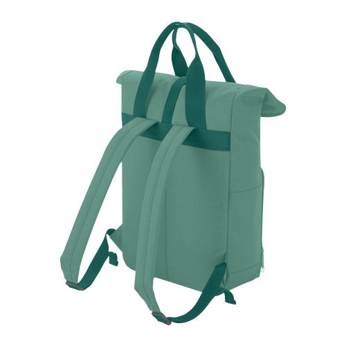 BagBase (One Size, Sage Green) BagBase Twin Handle Roll-Top Backpack 1