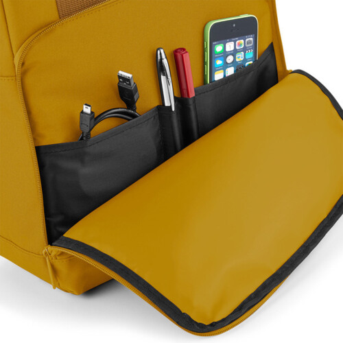 BagBase (One Size, Mustard) BagBase Twin Handle Roll-Top Backpack 1