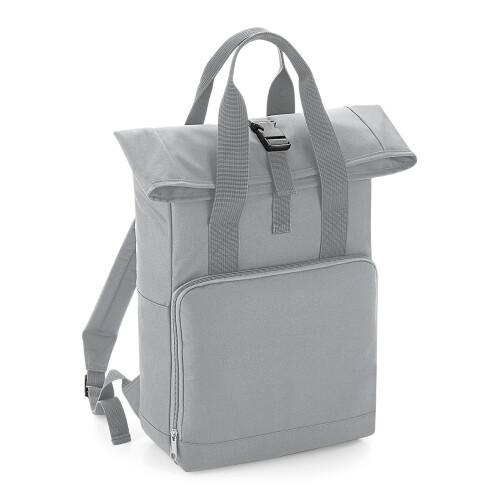 BagBase (One Size, Light Grey) BagBase Twin Handle Roll-Top Backpack