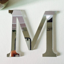 (M) Letters 4 Love Home Furniture Mirror Tiles Wall Sticker Decor Art Selfadhesive