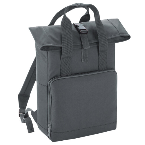 BagBase (One Size, Graphite Grey) BagBase Twin Handle Roll-Top Backpack