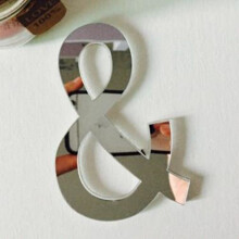 (&) Letters 4 Love Home Furniture Mirror Tiles Wall Sticker Decor Art Selfadhesive