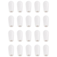 White 20Pcs Metric M3.5/M4 Guitar 3 Way Toggle  Tip  Knobs Guitar  Cap