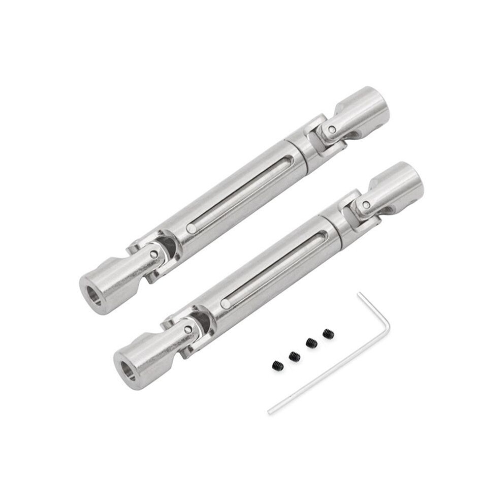 Photos - Parts for Drones & RC models 2Pcs MN82 LC79 Metal Drive Shaft Driveshaft CVD for Mang Cow MN82 LC79 RC Truck Car Upgrade Parts Accessories Silver