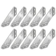 10 PièCes Connecteur D'Angle de Meuble Universel, Connecteur de Fixation D'Angle Cadre de Support Triangulaire Support D'Angle en Acier Inoxydable