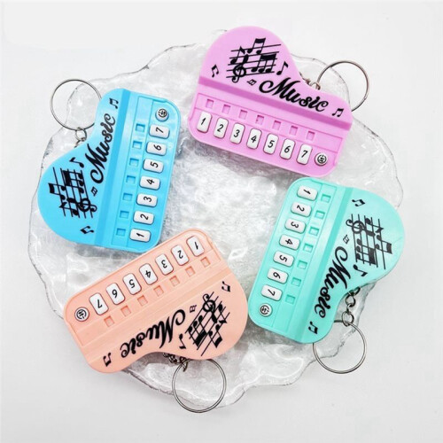 Keychains for Electronic Keyboard, Instrument Keychains Pocket Size Micro-Type Piano Toy Keychain Bag Charm Key Chain-A 1