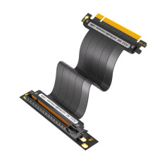 Câble D'Extension PCIE 4.0 16X, Câble de Montage GPU Haute Vitesse 64 Go pour Carte D'Extension GPU, Longueur 25 cm (90 DegréS)