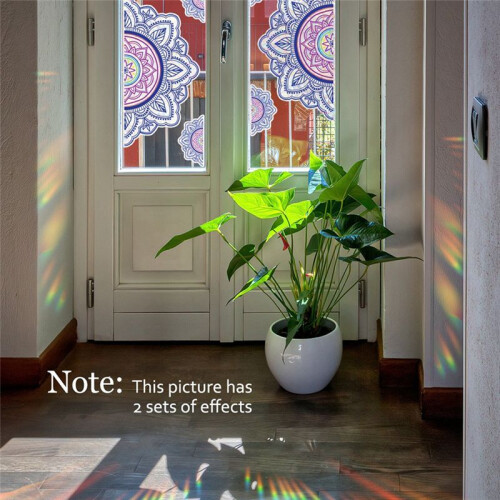 Wall Sticker PVC Electrostatic Glass Sticker for Window Suncatcher Rainbow Prisms Decal-Daisy 2