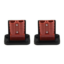 2Pc 50A for Anderson Plug Connector Flush Mount Bracket Panel Cover for Caravan Boat Truck Cable Connectors Plug