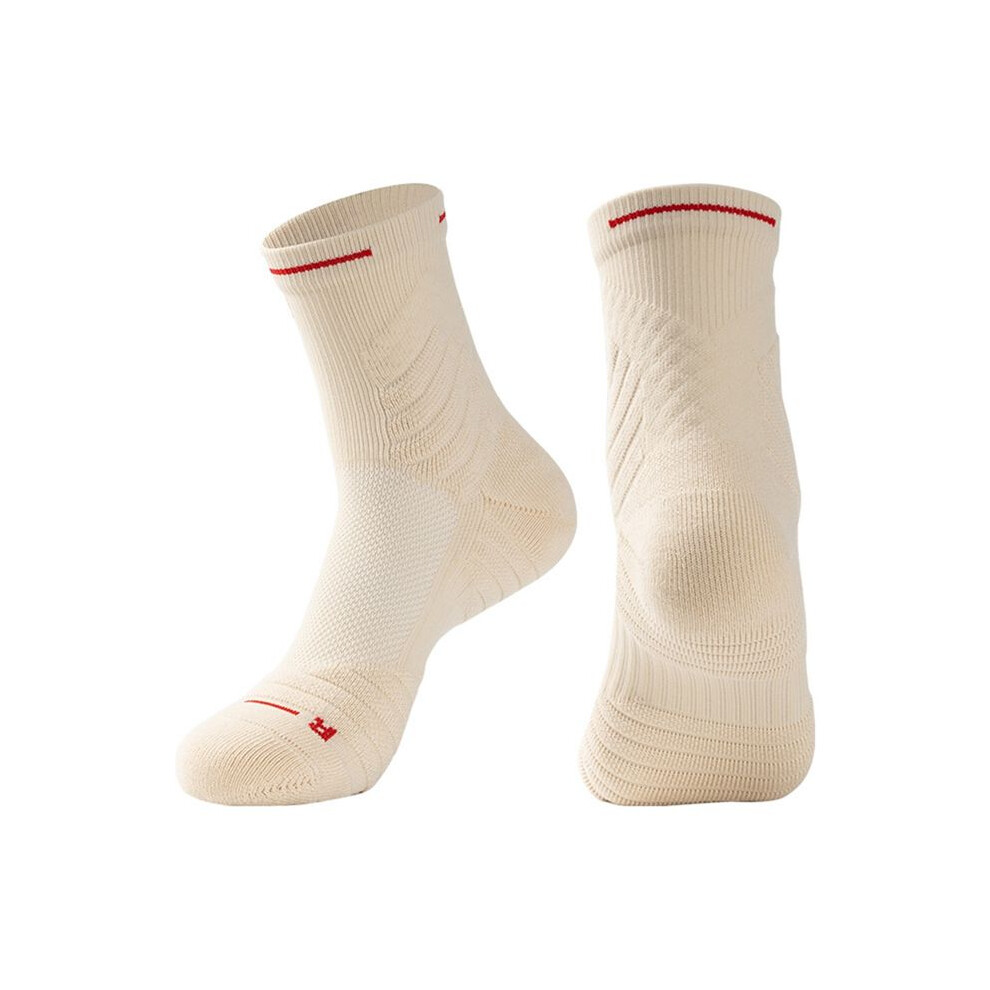 1Pair Antislip Athletic Sock for Men Women,Soccer Sock,Non-Skid Slipper Sock,Trainning Sock for Football ApricotYellow S
