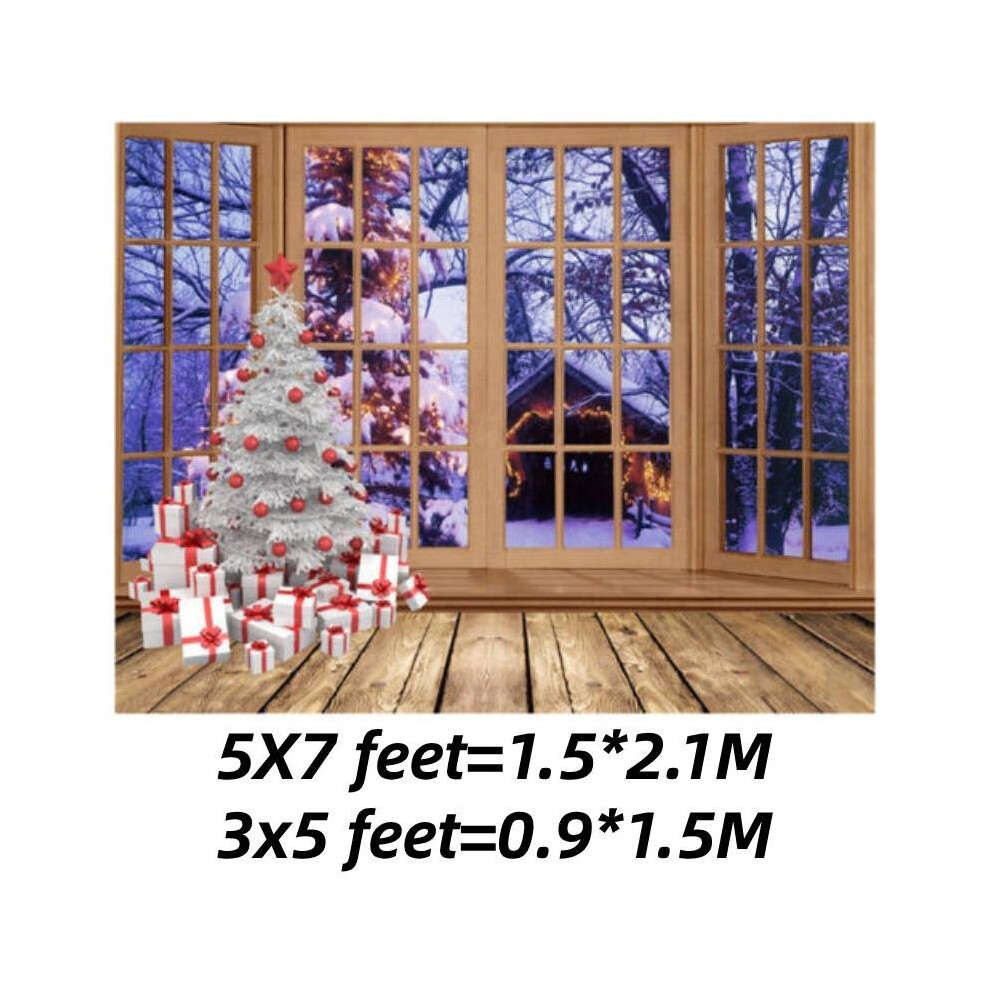 (5X7 Feet) Children Photo Backdrop Christmas Theme Photography Poster Seamless Background 694455631218