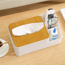Box Grid Tissue Dispenser Glove Box Plastic Paper Towel Holder Desktop Napkin Case Plastic Bamboo Paper Box Organizer