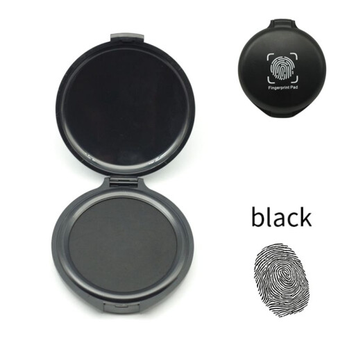 Fingerprint Ink Pad No-Wash Quick-Drying Portable Quick-Drying Ink Pad - Black 2