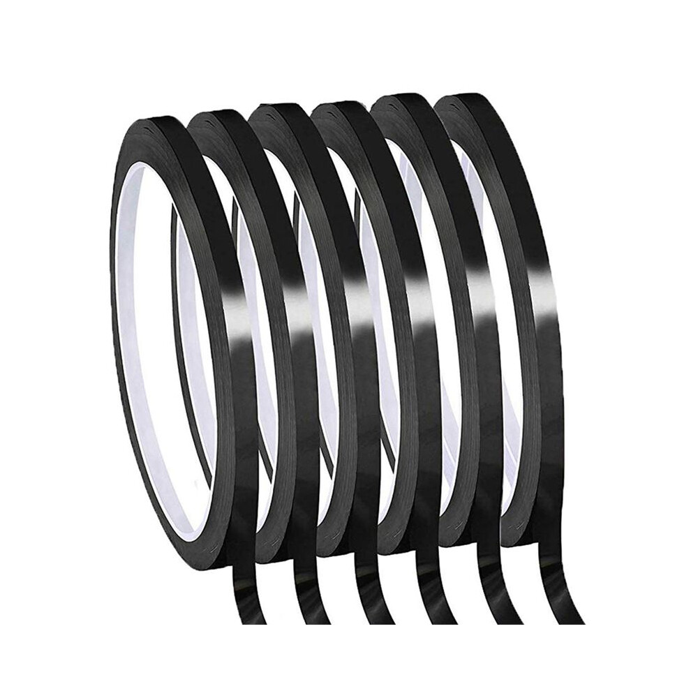 Whiteboard Pinstripe Tape 6 Rolls 1/8Inch Thin White Board Dry Erase Gridding Tape (Black) 6031094981429