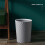Plastic Small Trash Can Wastebasket, Garbage Container Basket for Bathrooms, Kitchens, Offices, Dorms, (Grey) 2