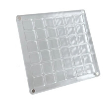 Acrylic Magnetic Seashell Display Box,Diamond Gemstone Beads Storage Display Organizer Box Grid Clear Acrylic Seashell,A