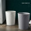 Plastic Small Trash Can Wastebasket, Garbage Container Basket for Bathrooms, Kitchens, Offices, Dorms, (Grey) 6