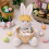 Easter Candy Dish, Bunny Easter Basket, Easter Candy Storage Basket, Gift Box for Table Decor Easter Gift,A 6