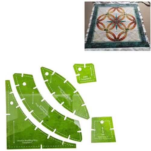 5pcs Polygon Transparent DIY Sewing Quilting Templates Sewing Stencils  Patchwork Ruler Handmade Practical Tool 2