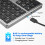 2.4G  Number Pad Ultra-Thin Wireless Numpad USB Rechargeable Numeric Keypad for IOS Android Window Black 7