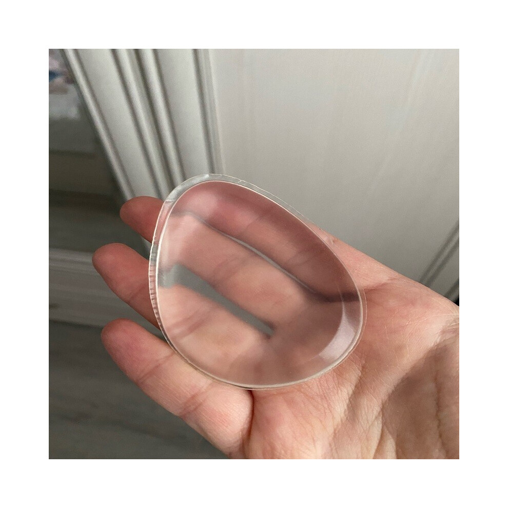 (Clear Leaf) Silicone Cosmetic Transparent Puff Dry Wet Dualuse Leaf Shape To Easy Carry
