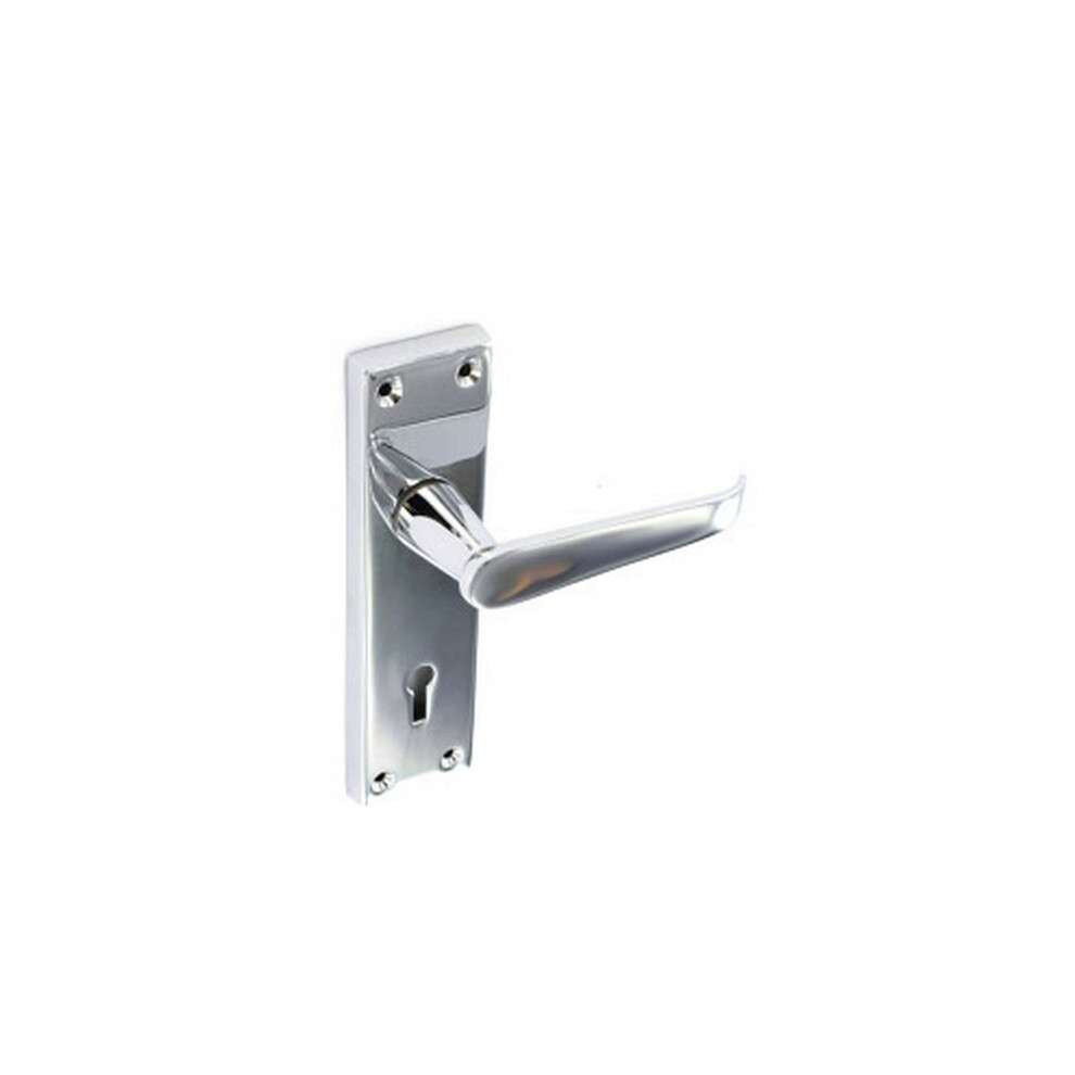 Securit Chrome Flat Lock Handles (1 Pair) 5059444073700