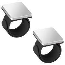 2 Stück Magnetisches Nadelkissen-Handgelenk, Magnetisches Nähnadelkissen, Magnetisches Nadelhalter-Armband zum Nähen, Schwarz