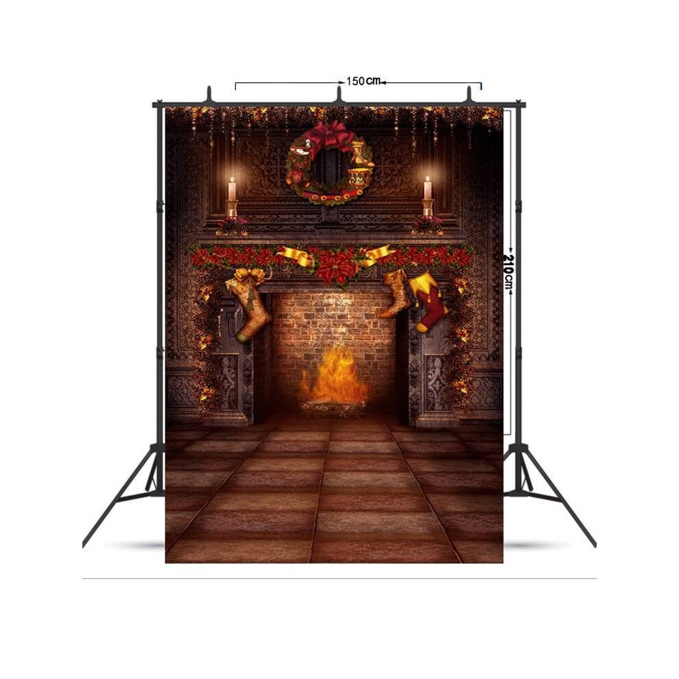 (5X7 Feet) Background Photography Children Cloth Christmas Theme Photo Studio Props Gift 691541510044