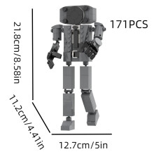 (Style A)Skibidi Toilet Monitor Man Building Blocks Abs Diy Figure Creative Toy Kids Gift