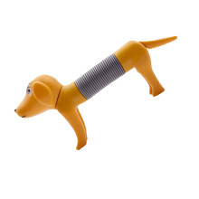 Hund Pop Tube Spielzeug für sensorische und Stresslinderung, Formänderndes Grau