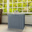 Outsunny Outsunny 93L Plastic Garden Storage Box, Storage Container w/ Handles, Grey 9