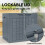Outsunny Outsunny 93L Plastic Garden Storage Box, Storage Container w/ Handles, Grey 6