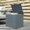 Outsunny Outsunny 93L Plastic Garden Storage Box, Storage Container w/ Handles, Grey 8