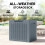 Outsunny Outsunny 93L Plastic Garden Storage Box, Storage Container w/ Handles, Grey 7