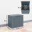 Outsunny Outsunny 93L Plastic Garden Storage Box, Storage Container w/ Handles, Grey 3