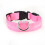 (Pink,L)Pet Products Dog Led Light Collar Convenient And Practical Monochrome Polyester 1