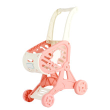 Kinder Einkaufskorb Spielzeug aus Plastik Supermarktwagen für Kinder Pink