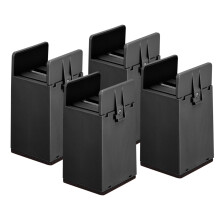 4 Inch Adjustable Bed Risers with Screw Clamp, Heavy Duty Furniture Risers Support 5000 lbs, Black
