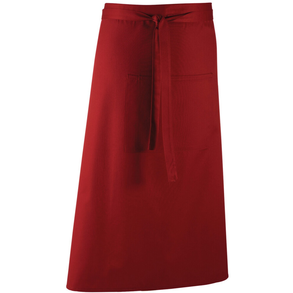 (One Size, Burgundy) Premier Colours Bar Apron 5063470679942