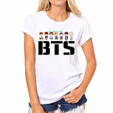(BTS#3, M=US XS) Kpop Bts Bangtan Boys Short Sleeve Women Tops Tshirts Jin Jimin Suga Rm Jhope