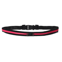 (Rose-Two Pocket)Running Belt Pocket Bag Pack Phone Key Workout Cycling Yoga Waist Pack Pouch