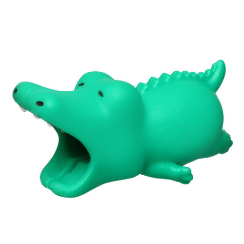 (Crocodile)Cartoon Animal Data Cable Protective Cover Pvc Material Convenient Practical