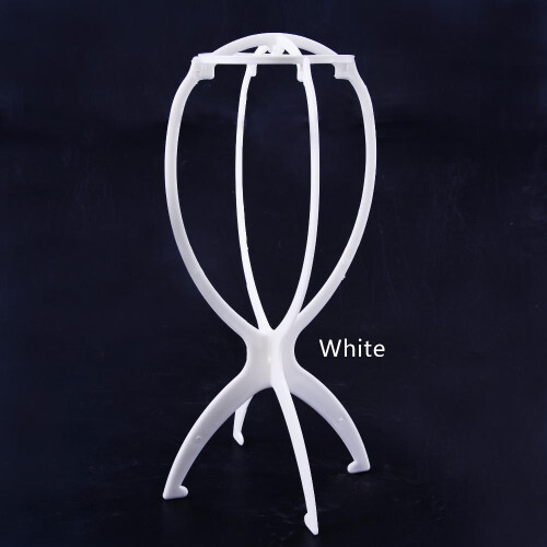 (White) Useful Plastic Durable Wig Dryer Profession Stable Folding Hair Holder Cap Stand
