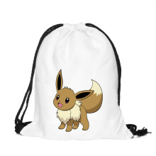 (Eevee)Pocket Monsters Sportrucksack mit großem Kordelzug Basketballtasche Aufbewahrung