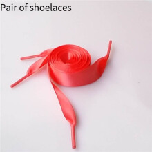 (Watermelon,36in/90cm)Double Polyester Ribbon Satin Wide Flat Shoelace Candy Color Fashion Various