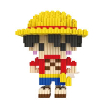 (Luffy,586pcs)Blocos de construção One Piece Micro Diamond Luffy Robin Nami Chopper Zoro Usopp