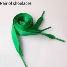 (DeepGreen,36in/90cm)Double Polyester Ribbon Satin Wide Flat Shoelace Candy Color Fashion Various