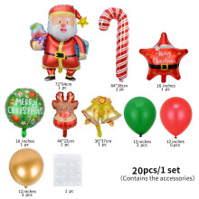 (CandyOldMan) Elf Foil Christmas Balloon Santa Claus Carnival Holiday Supplies Party Decor