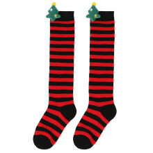 (StyleJ)Árbol de Navidad Sobre la Rodilla Calcetines Invierno Niños Linda Muñeca Suave Acogedor Regalos Niñas