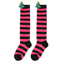 (StyleM)Árbol de Navidad Sobre la Rodilla Calcetines Invierno Niños Linda Muñeca Suave Acogedor Regalos Niñas